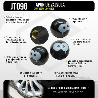 Kit 4 Tapones Cubre Pivote Válvula Emoji Caritas Auto Moto