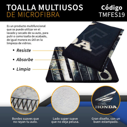 Toalla D Microfibra Para Moto Honda Gold Wing Cbr Navi 55x40