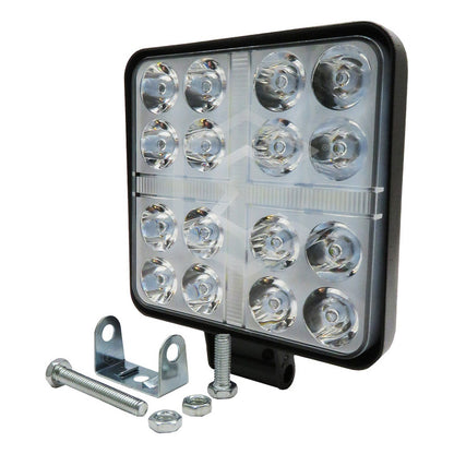 Par De Faros Cuadrados 33 Leds Aro De Luz Cruz Ip67 12-24v