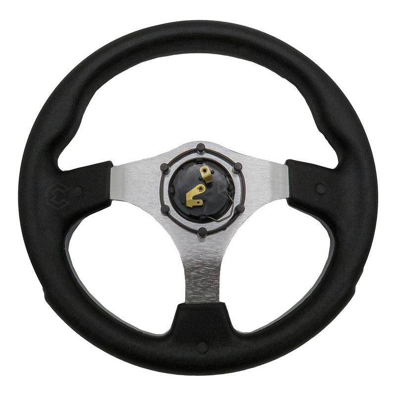 Volante Deportivo Universal De Metal Con Acabado Gloss 32cm