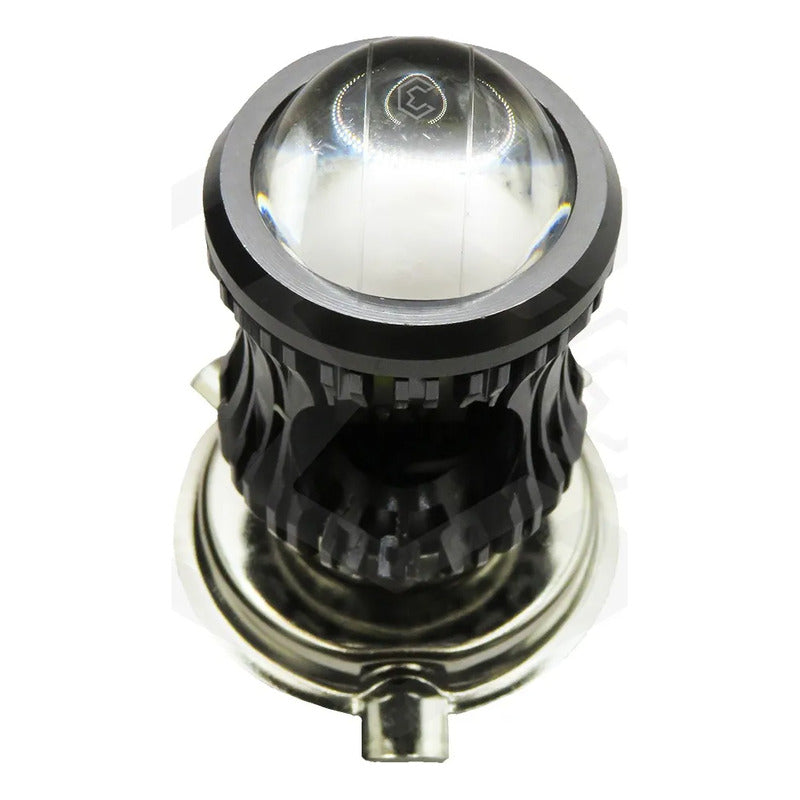 Foco Moto H4 Lupa Proyector Bicolor 30 Leds 2 Funciones T H4