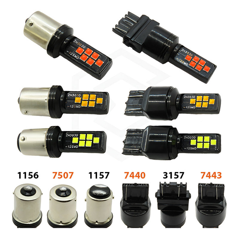 2 Focos 12 Led Canbus Cuarto Stop 12-24v 1156 57 3157  7507