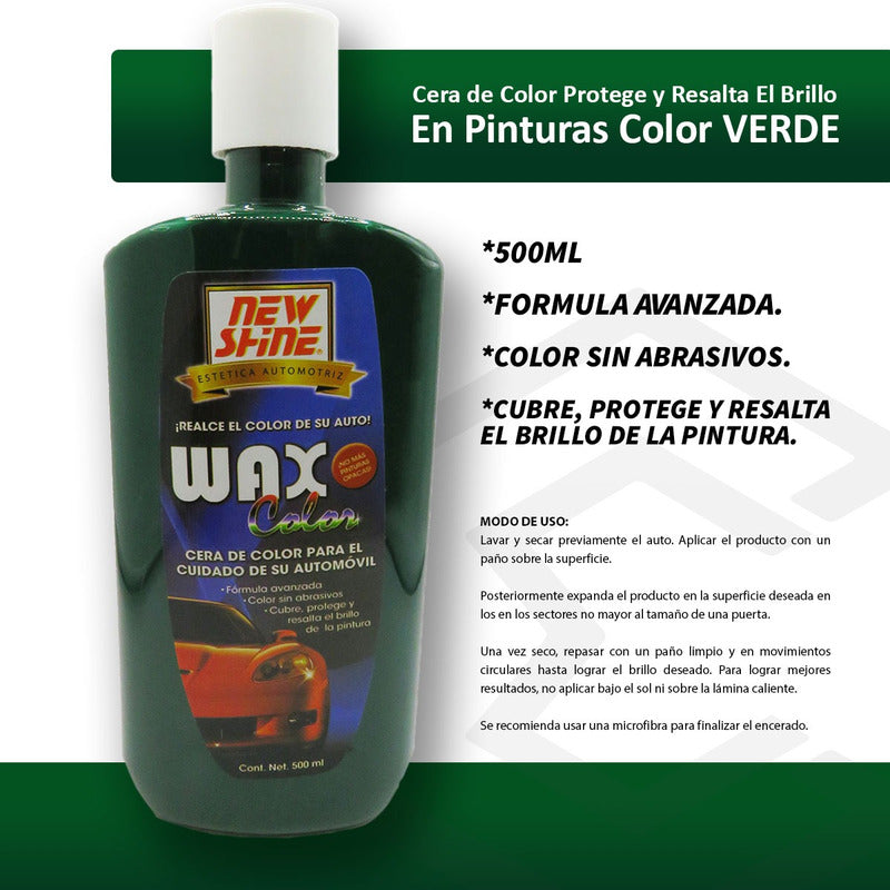 2 Cera Wax De Color Proteje Y Resalta El Brillo En Pintura