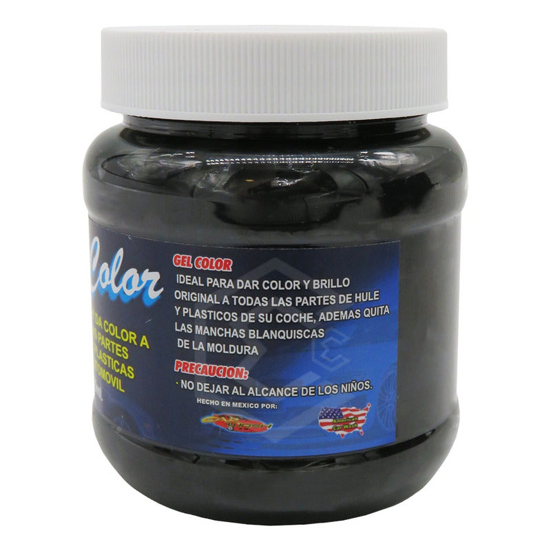 2 Gel Abrillantador Renueva El Color Hules Y Plasticos 250ml Negro