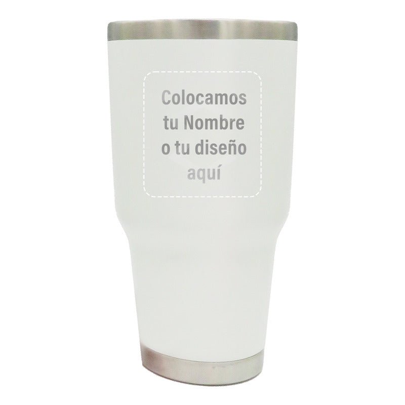 Termo Vaso Personalizado Nombre O Logo Láser 30oz Acero Inox