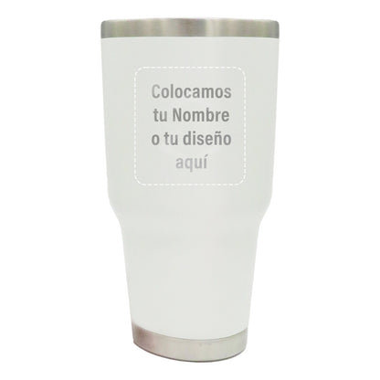 Termo Vaso Personalizado Nombre O Logo Láser 30oz Acero Inox
