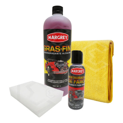 Kit Gras Fin Restaurador De Faros Margrey Aclara Tus Faros
