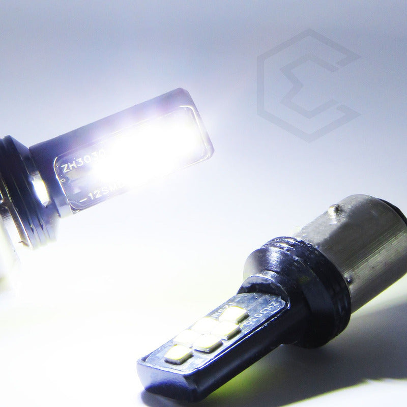 2 Focos 12 Led Canbus Cuarto Stop 12-24v 1156 57 3157  7507