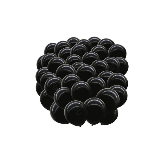 Bolsa 100 Globos Negro Brillosos #10 Fiestas Y Bodas Latex