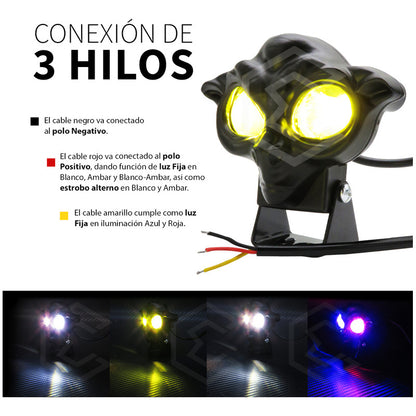 Par De Faros 14 Leds Alien Bicolor 5 Funciones 12.1w 10-30v