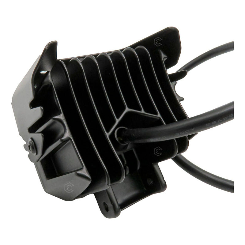 Par De Faros Con Lupa Aro Luz Led Cob Neón 4 Funciones 12-24